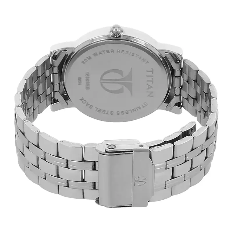 Titan Karishma Silver Stainless steel Men's Watch- 1639SM01